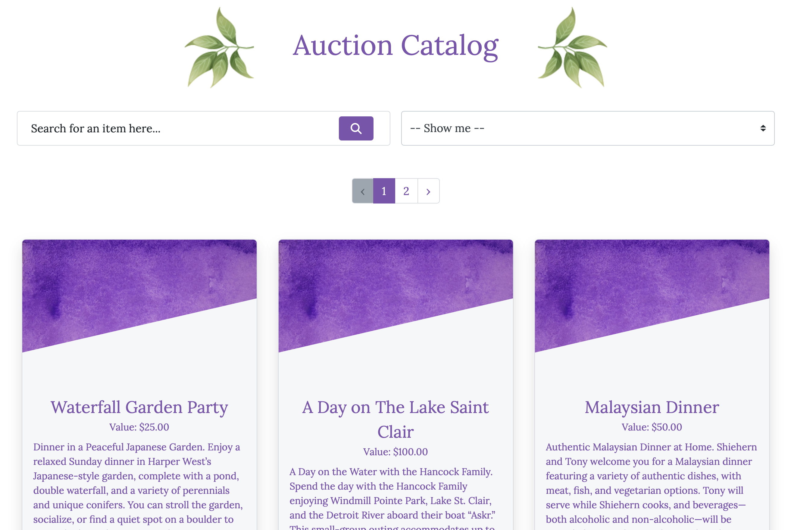 Auction catalog